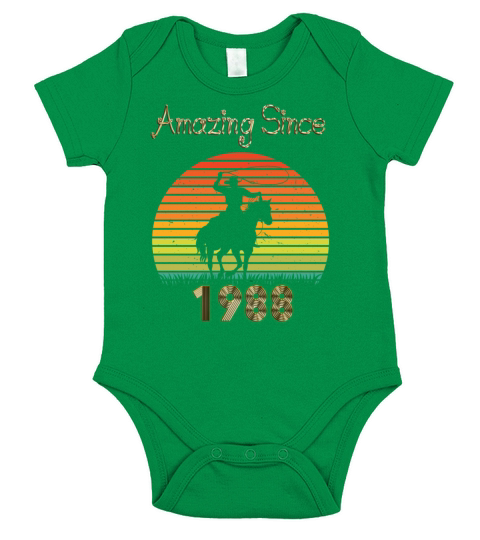 Amazing Since 1988 Vintage Birthday Shirts for Men Short Sleeve Baby One-Piece