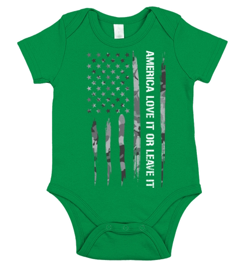 America Love It Or Leave It Short Sleeve Baby One-Piece