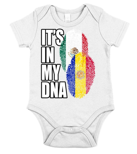 Andorran And Mexican Mix Heritage DNA Flag Short Sleeve Baby One-Piece