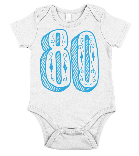 Anniversary Birthday day of honor gift Legends 80 Short Sleeve Baby One-Piece