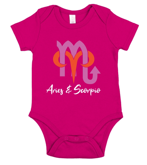 Aries and Scorpio Couples Horoscope Zodiac Short Sleeve Baby One-Piece