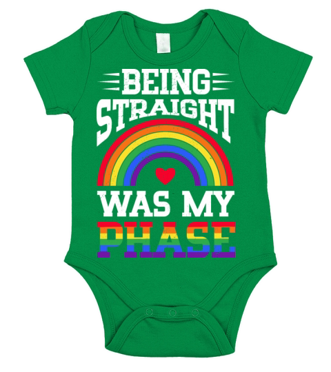 Being Straight Was My Phase LGBTQ Pride Rainbow Short Sleeve Baby One-Piece