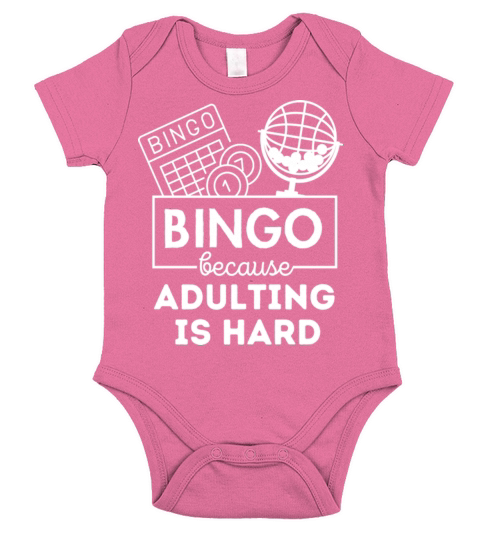 Bingo because adulting is hard Short Sleeve Baby One-Piece