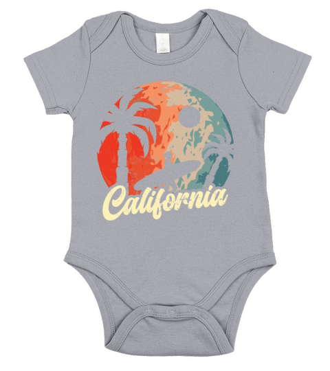 California Summer Sun Palms Beach Water Cali Love Short Sleeve Baby One-Piece