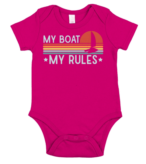 Catamaran Sailor My Boat My Rules Short Sleeve Baby One-Piece
