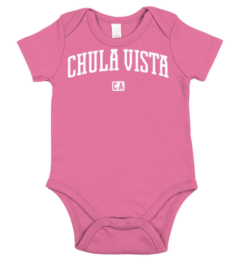 Chula Vista California Vintage Style Short Sleeve Baby One-Piece