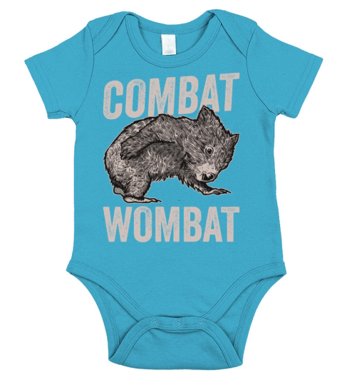 Combat Wombat For A Wombats Lover Short Sleeve Baby One-Piece
