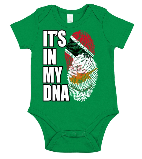 Cypriot And Trinidad Tobago Mix Heritage DNA Flag Short Sleeve Baby One-Piece