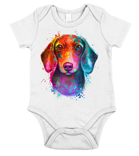 Dachshund Is My Spirit Animal Short Sleeve Baby One-Piece