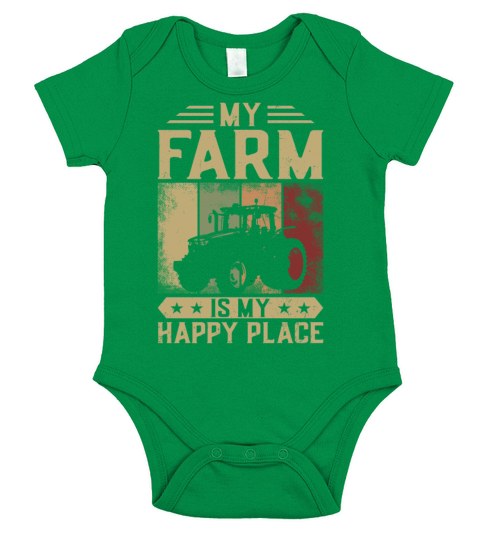 Farming Farmer Girl Vintage Short Sleeve Baby One-Piece