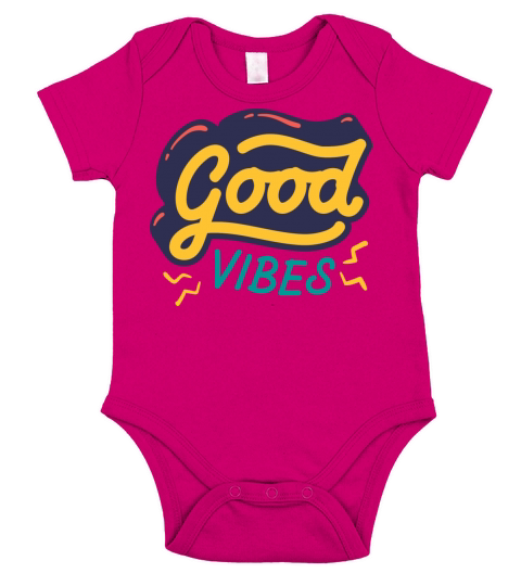 Good Vibes Short Sleeve Baby One-Piece