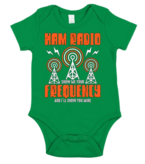 Ham Radio Show Me Your Frequency Channel Operator Short Sleeve Baby One-Piece