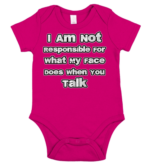 I Am Not Responsible For What My Face Short Sleeve Baby One-Piece