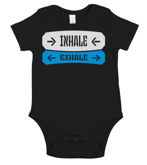 inhale exhale yoga quote Short Sleeve Baby One-Piece