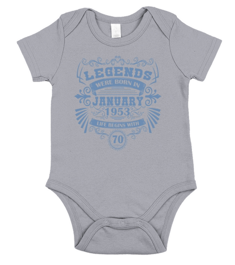 January 1953 70th Birthday Vintage Short Sleeve Baby One-Piece