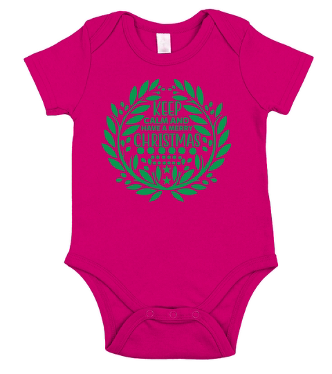 Keep Calm and Have a Merry Christmas Short Sleeve Baby One-Piece