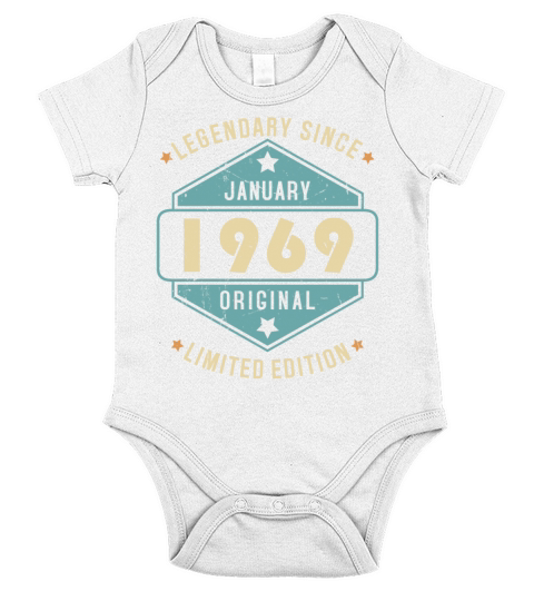 Legendary Since January 1969 Limited Edition Short Sleeve Baby One-Piece
