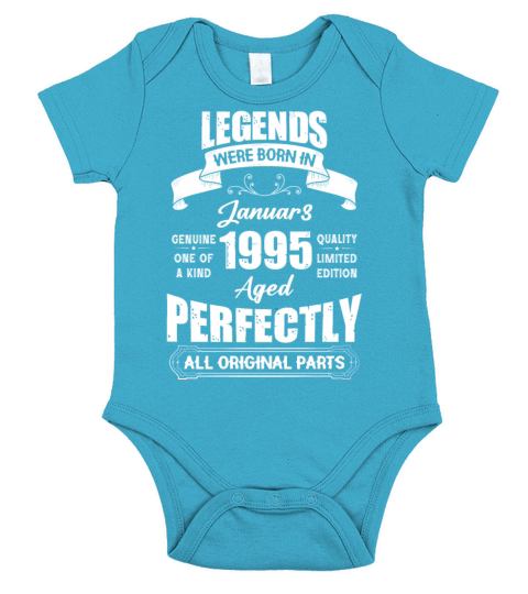 Legends Were Born In January 1995 Birthday Short Sleeve Baby One-Piece