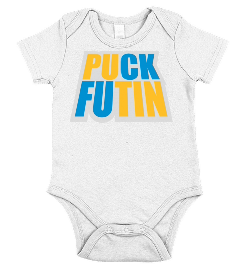 puck futin logo design Short Sleeve Baby One-Piece
