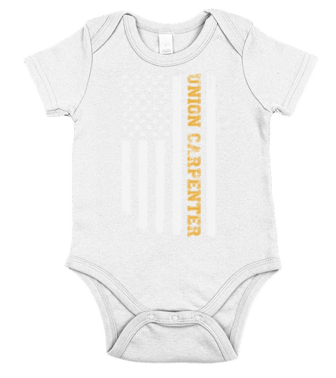 Vintage American USA Flag Union Carpenter Woodwork Short Sleeve Baby One-Piece