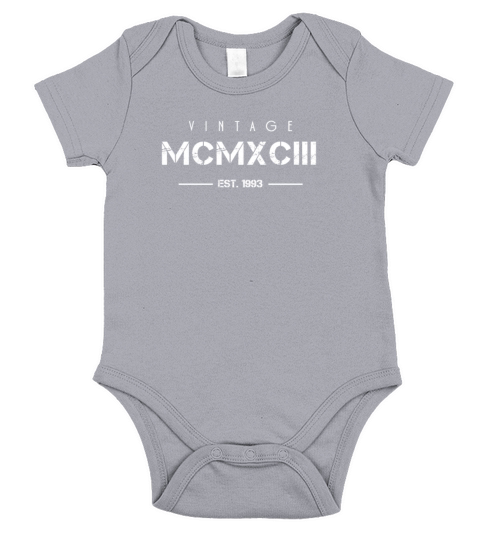 Vintage Born In 1993 Roman Numerals 29th Short Sleeve Baby One-Piece