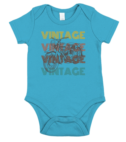 VINTAGE Motorcycle Short Sleeve Baby One-Piece