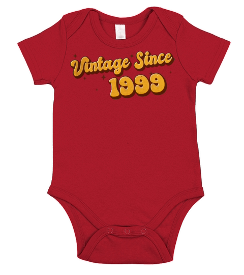 Vintage since 1999 24 Years Old - Groovy 24th Short Sleeve Baby One-Piece
