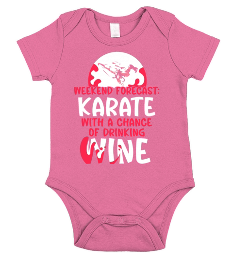 Weekend Forecast Karate Wine Short Sleeve Baby One-Piece