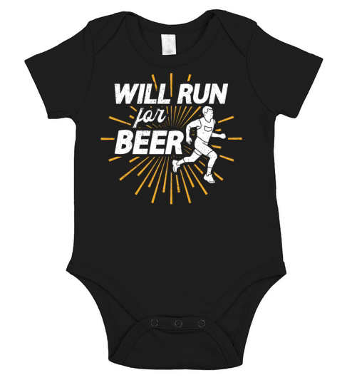 Will Run For Beer Funny Runners Short Sleeve Baby One-Piece