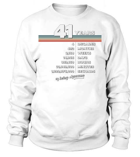 41st Birthday Vintage 41 Years Old Retro 492 Sweatshirt Unisex
