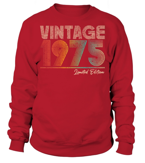 48 Years Old Vintage 1975 48th Birthday Gifts Sweatshirt Unisex