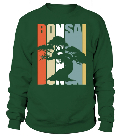 Bonsai Tree Vintage Retro Colorful Japanese Garden Sweatshirt Unisex
