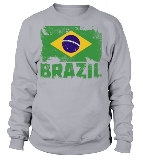 Brazil Flag Vintage Distressed Brazilian Grunge Tr Sweatshirt Unisex