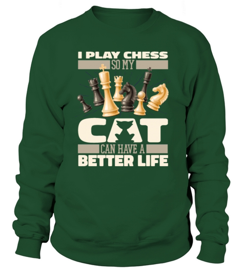 Chess Cat Sweatshirt Unisex