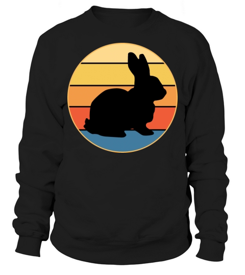 Cute Rabbit Bunny Retro Sunset Vintage Animal Pet Sweatshirt Unisex