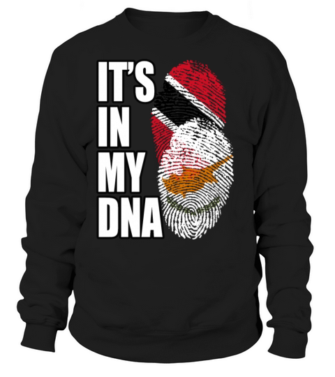 Cypriot And Trinidad Tobago Mix Heritage DNA Flag Sweatshirt Unisex