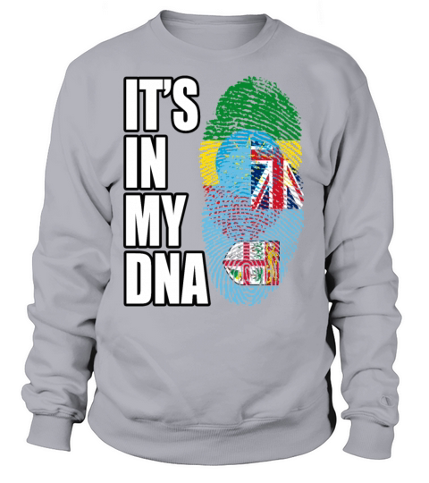 Fijian And Ethiopian Mix Heritage DNA Flag Sweatshirt Unisex