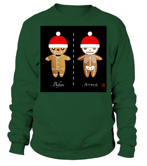 Gingerbread Man Before-After Sweatshirt Unisex