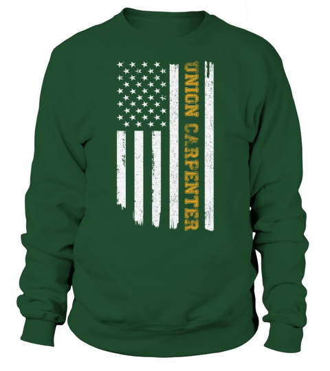 Vintage American USA Flag Union Carpenter Woodwork Sweatshirt Unisex