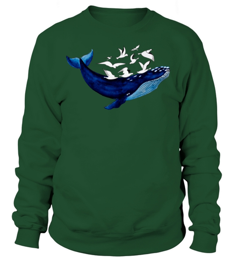 Whale and seagulls I Air and water Sweatshirt Unisex