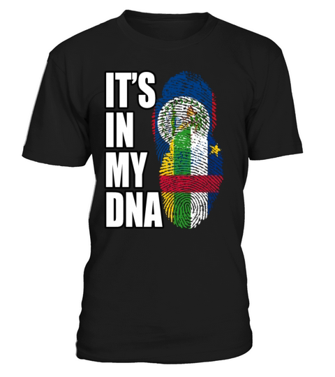 Belizean And Central African Mix Heritage DNA Flag T-Shirt Unisex