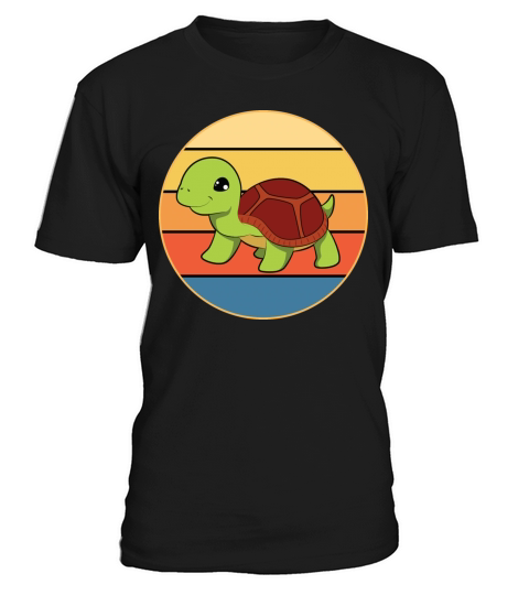 Cute Turtle Vintage Retro Sunset Marine Animal T-Shirt Unisex
