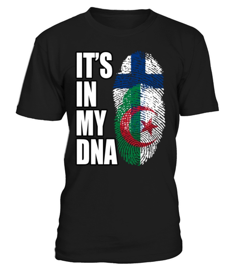 Finland And Algerian Mix Heritage DNA Flag T-Shirt Unisex
