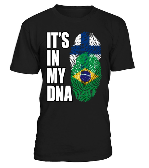 Finland And Brazilian Mix Heritage DNA Flag T-Shirt Unisex