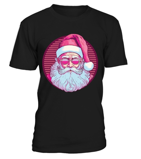 Merry Christmas Retro vintage pink santa claus T-Shirt Unisex