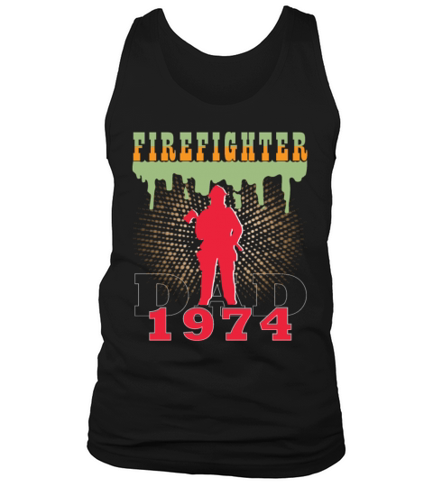 1974 vintage fireman birthday firefighter Tank Top Unisex