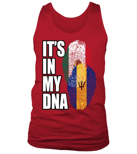 Barbadian And Mexican Mix Heritage DNA Flag Tank Top Unisex