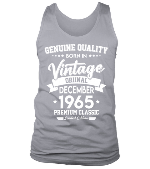 Born In December 1965 Original Vintage Tank Top Unisex