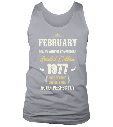 February 1977 Vintage Birthday Present Tank Top Unisex