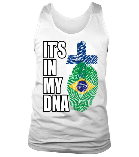 Finland And Brazilian Mix Heritage DNA Flag Tank Top Unisex
